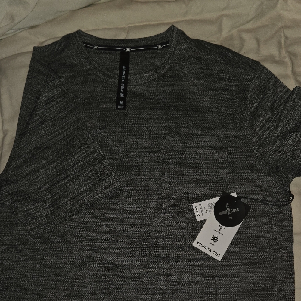 Kenneth Cole Men's Charcoal Short Sleeve Tee